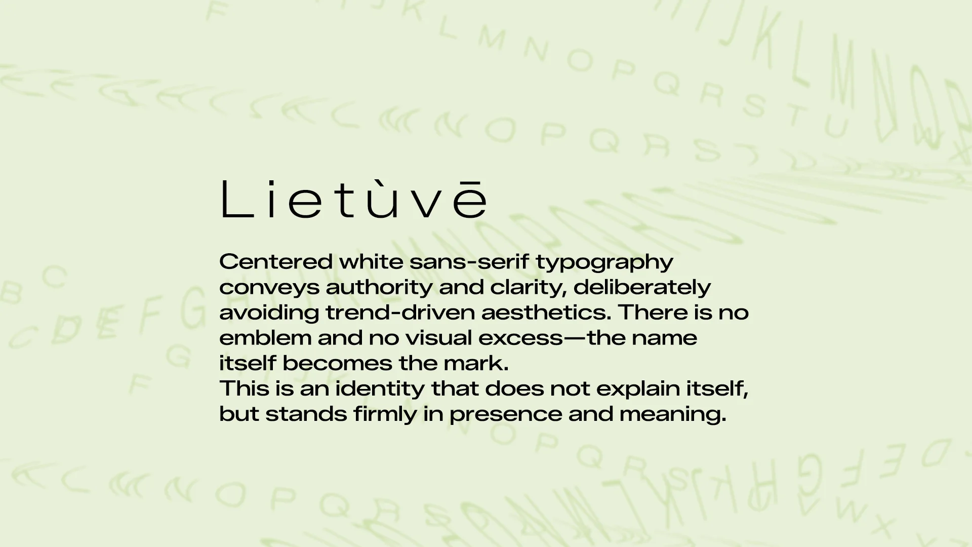 Lietùvē brand identity — Sriftas