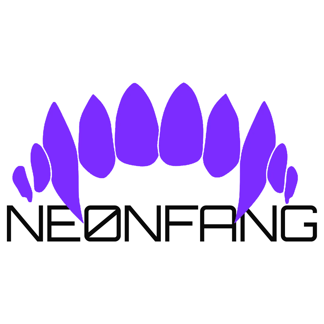 Neonfang brand identity — Smalllogobigtext