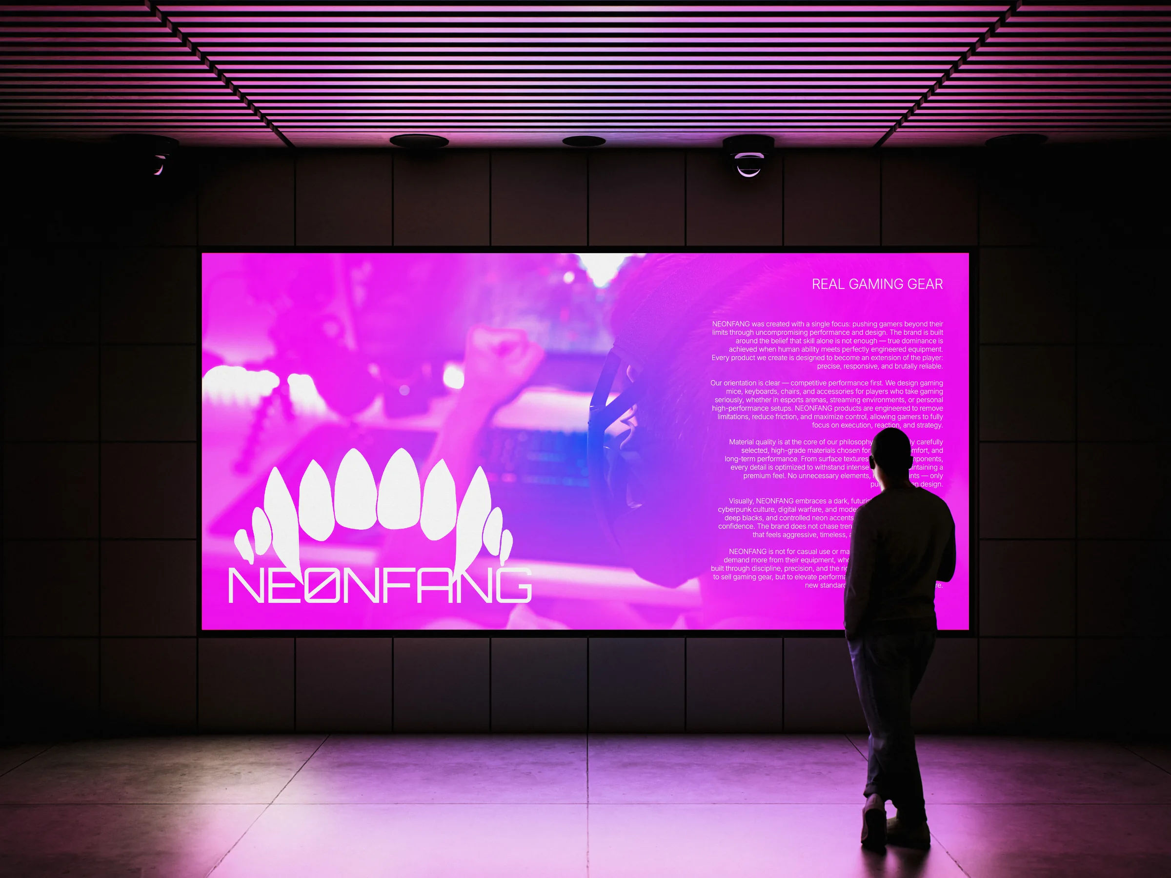Neonfang brand identity — Led Billboard Mockup 2